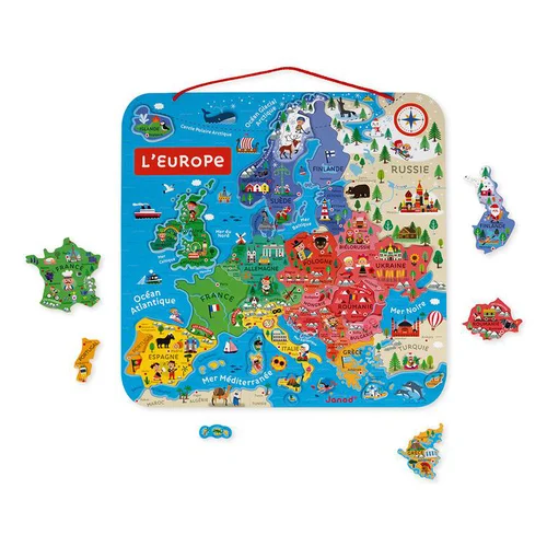 Carte d'Europe magnétique avec 40 magnets Juratoys