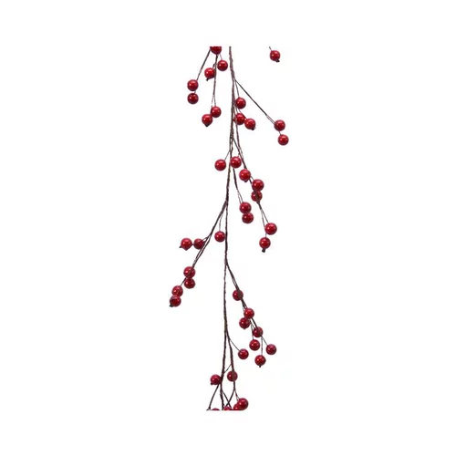 Guirlande de baies rouges en plastique 150 cm