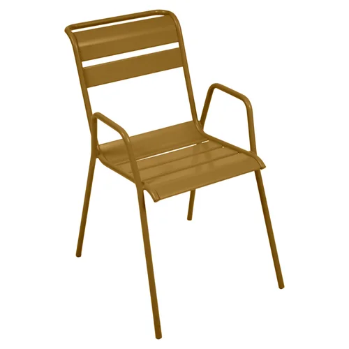 Fauteuil Bridge Monceau coloris marron en acier Fermob - 52 x 64 cm