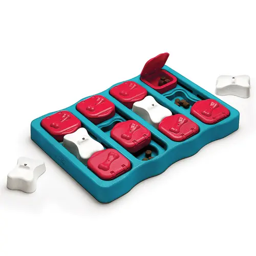 Jeu d'intelligence pour chien coloris multicolore Nina Ottosson Treat Brick niveau 2