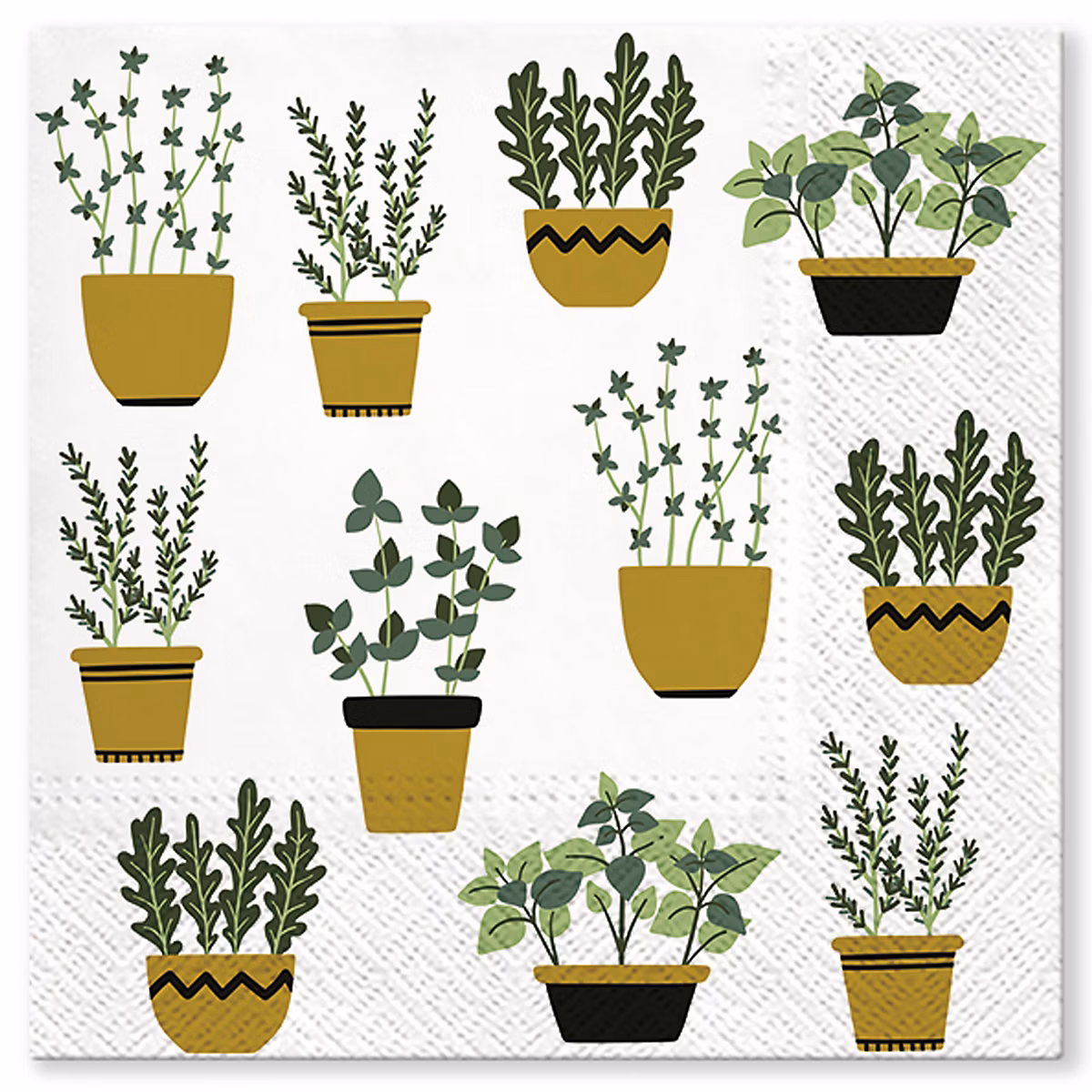 20 serviettes en papier 33 × 33 cm Plantes