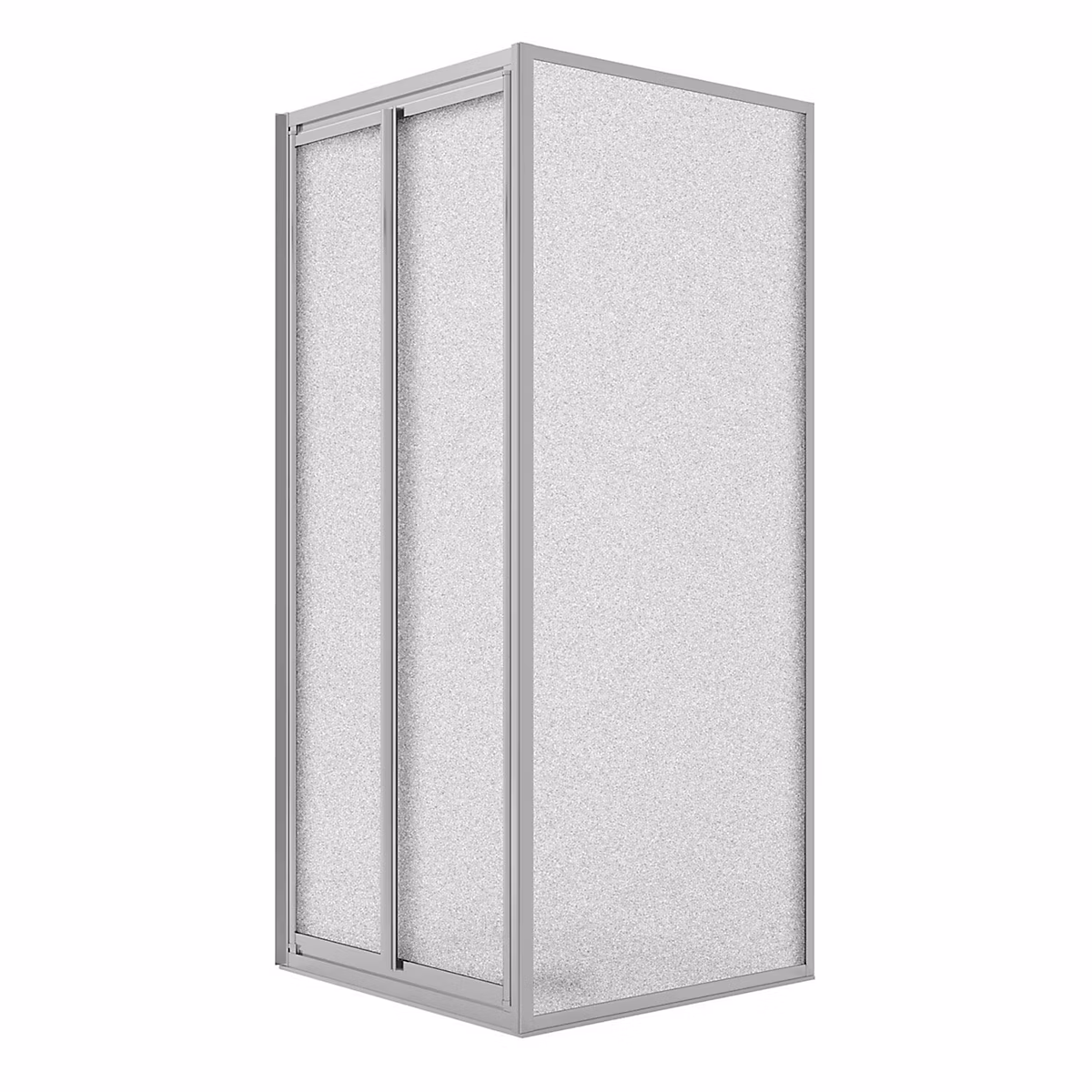 Cabine de douche Angulaire 80 × 90CM H185 Verre Opaque Fixe+Saloon 2 Portes Pivotantes 80 mod. Clint
