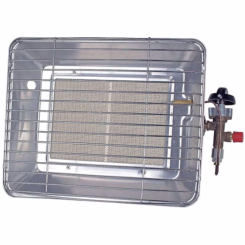 Chauffage radiant a gaz terrasse 2.7 – 4.2 kW acier avec regulateur et tuyau 35984, ROTHENBERGER