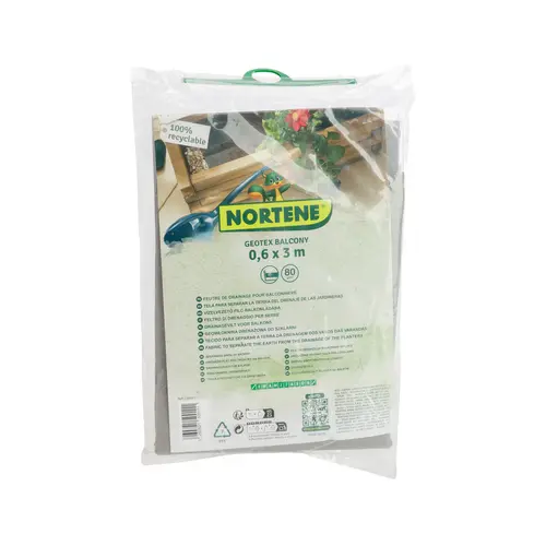 Feutre Geotex polyester coloris gris 0,6x3m