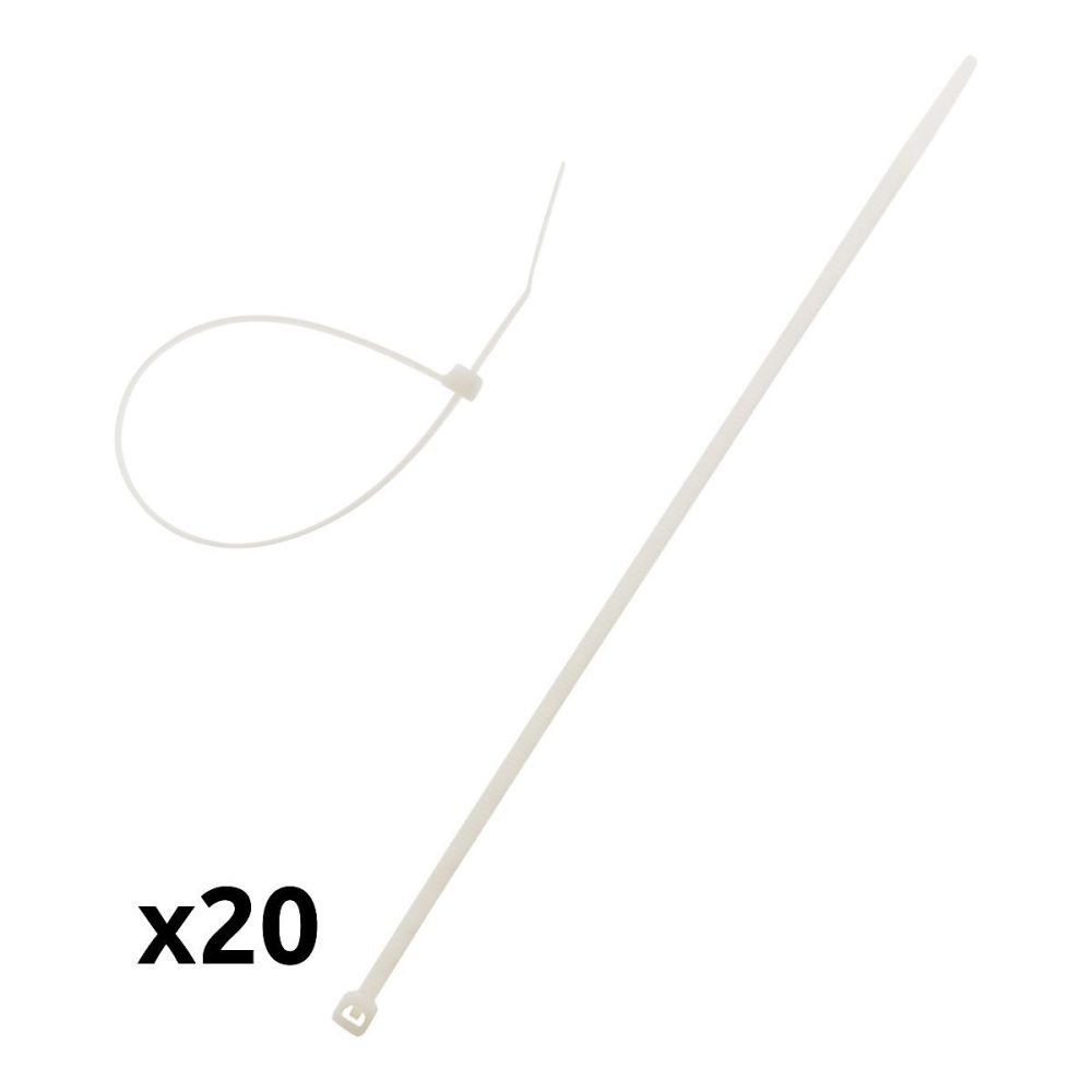 20 colliers câblage 3 – 6 × 200mm, Zenitech