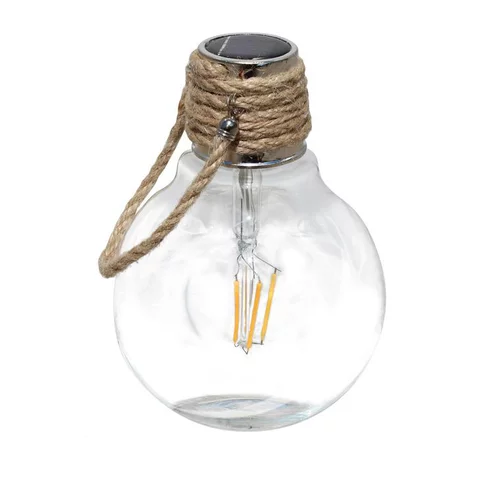 Lampe solaire à LED 4 filaments Watt & Home Color Swing Nature - H 17 cm