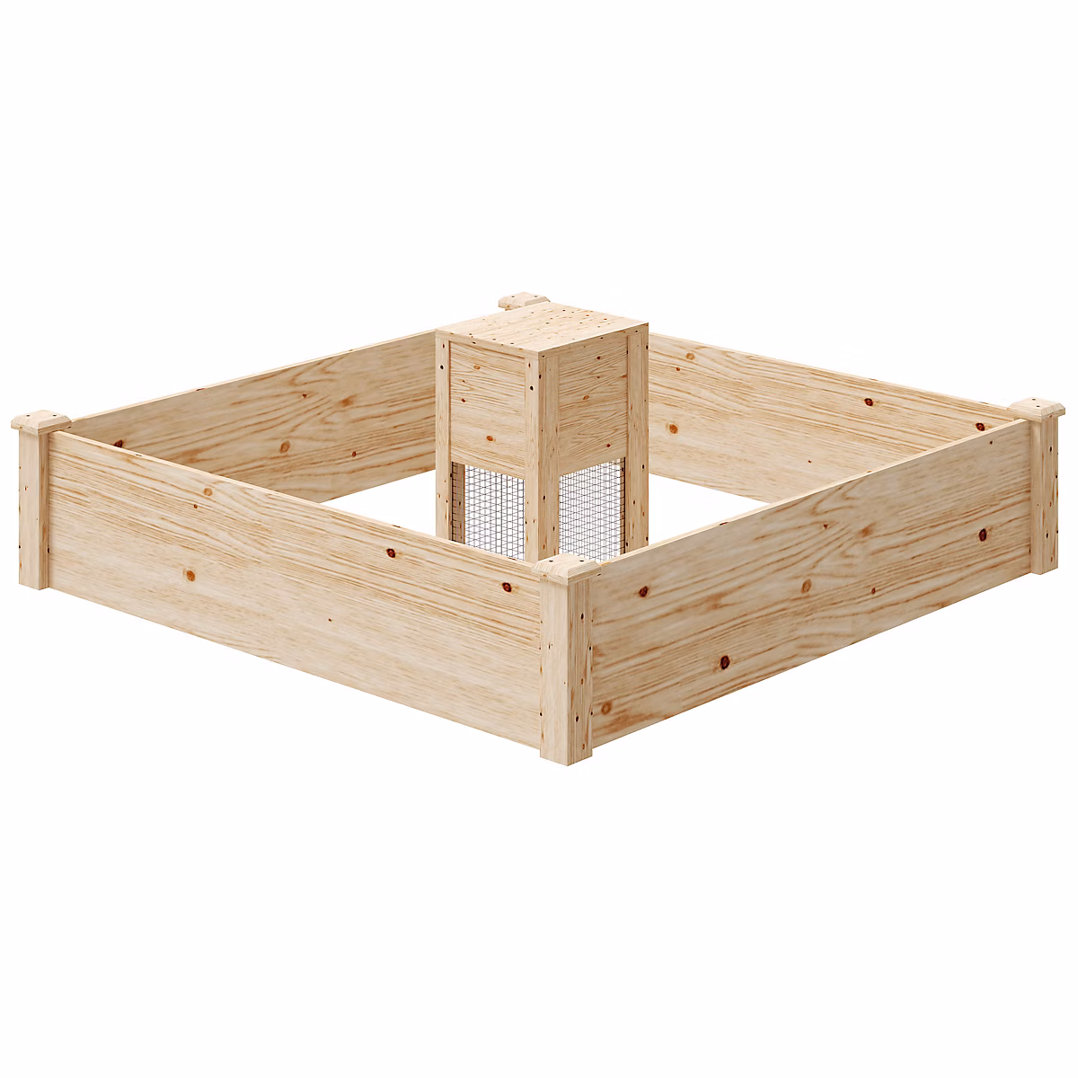 Ensemble carré potager composteur bois sapin naturel – Réf. OYYYCIECO7834317270