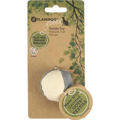 Jouet pour chat gris/beige Natural Fun Flamingo Balle - Ø 5 cm