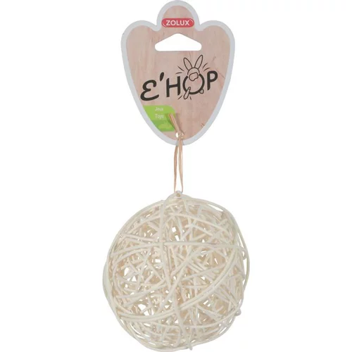 Balle en rotin naturel pour le rongeur coloris beige Ehop Zolux - Ø 10cm