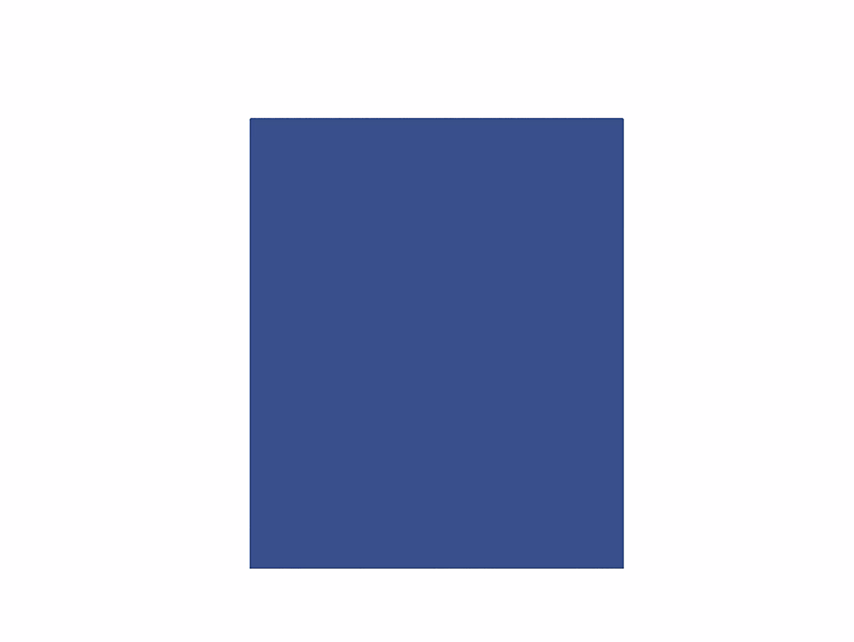 Joue de finition caisson Palma bleu outremer mat H.71 – 5 x l.59, 5 cm