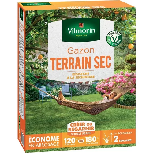 Graines de gazon à semer pour terrain sec Vilmorin - 3 kg