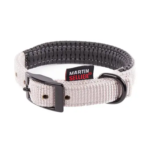 Collier droit Confort pour chien coloris gris - 2x45 cm