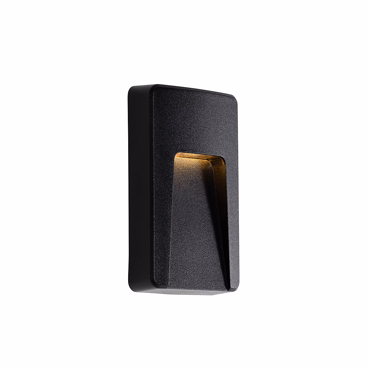 Applique murale extérieure rectangulaire noire avec LED IP65 – Gem
