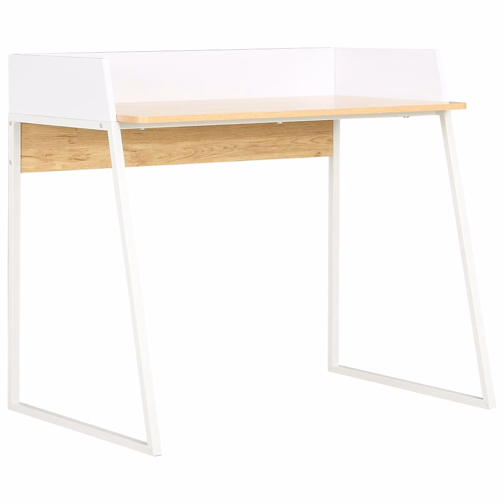 Bureau Blanc et chêne 90 × 60 × 88 cm vidaXL