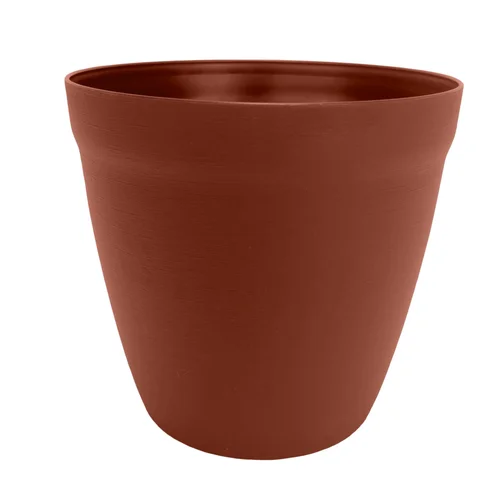 Pot rond lilo Poetic botanic® coloris marron en plastique recyclé 20,8 L - Ø 35 cm