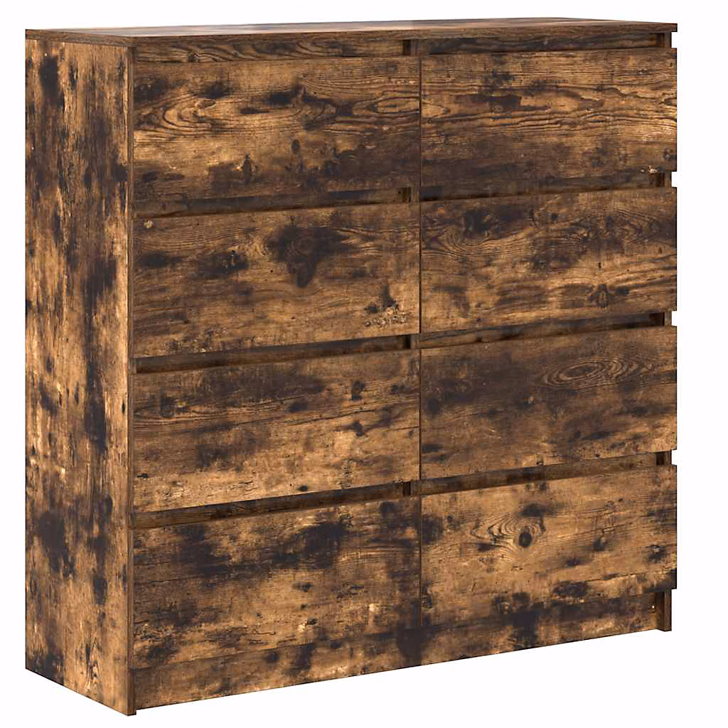 Buffet chêne fumé 100 × 35 × 99 cm bois d'ingénierie vidaXL