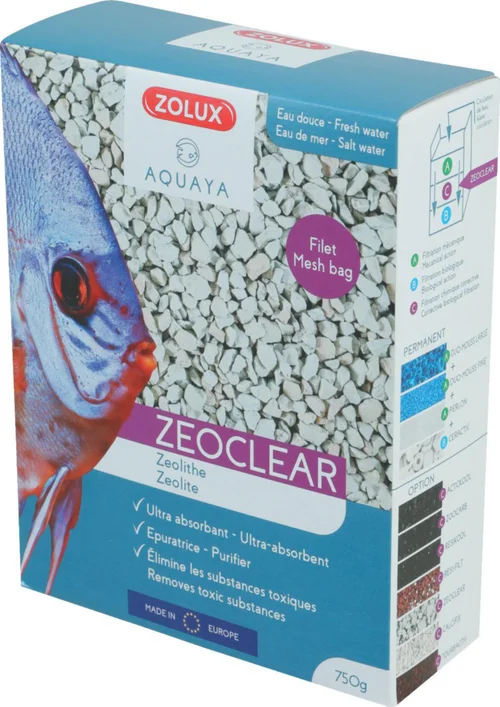 Filtration minérale naturelle pour aquarium coloris blanc Zolux Zeolite ZeoClear - 1 L
