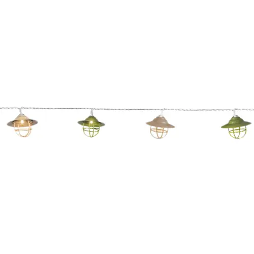 Guirlande solaire décoration métal Blachère blanc chaud 10 LED - 2,25 m