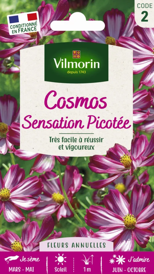 Graines de Cosmos Sensation Picotée Vilmorin - graines à semer