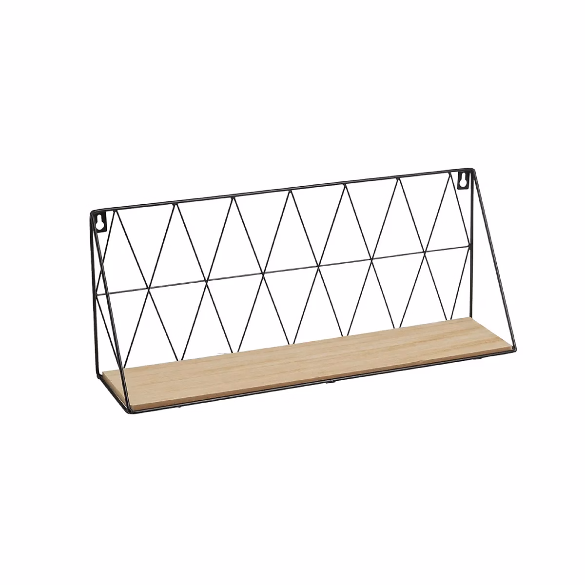 Étagère décorative murale. étagère à accrocher au mur en métal noir – Longueur 48 x Largeur 12 x Hauteur 20 cm