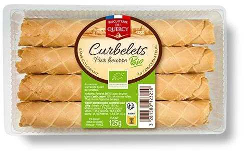Curbelets pur beurre bio Biscuits les Saules - 125 g