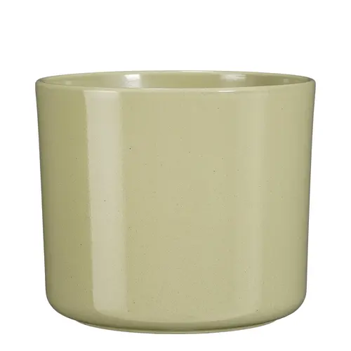 Pot rond coloris vert en céramique Fedor Mica Decorations - 20 x Ø 22,5 cm