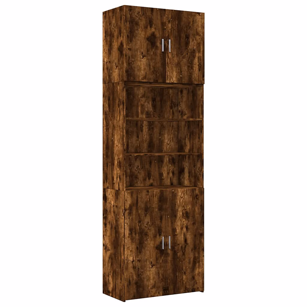 Buffet haut chêne fumé 80x42 – 5 × 249 cm bois d'ingénierie vidaXL