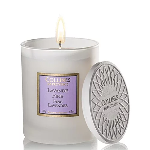 Bougie parfumée blanche les Naturelles senteur lavande fine 180 g