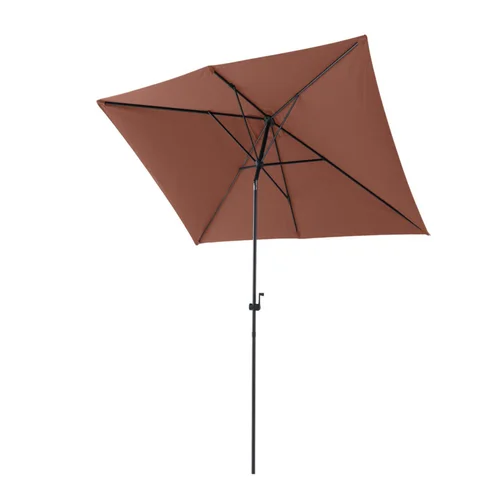 Parasol droit rectangulaire en aluminium coloris rouge - 200 x 300 cm