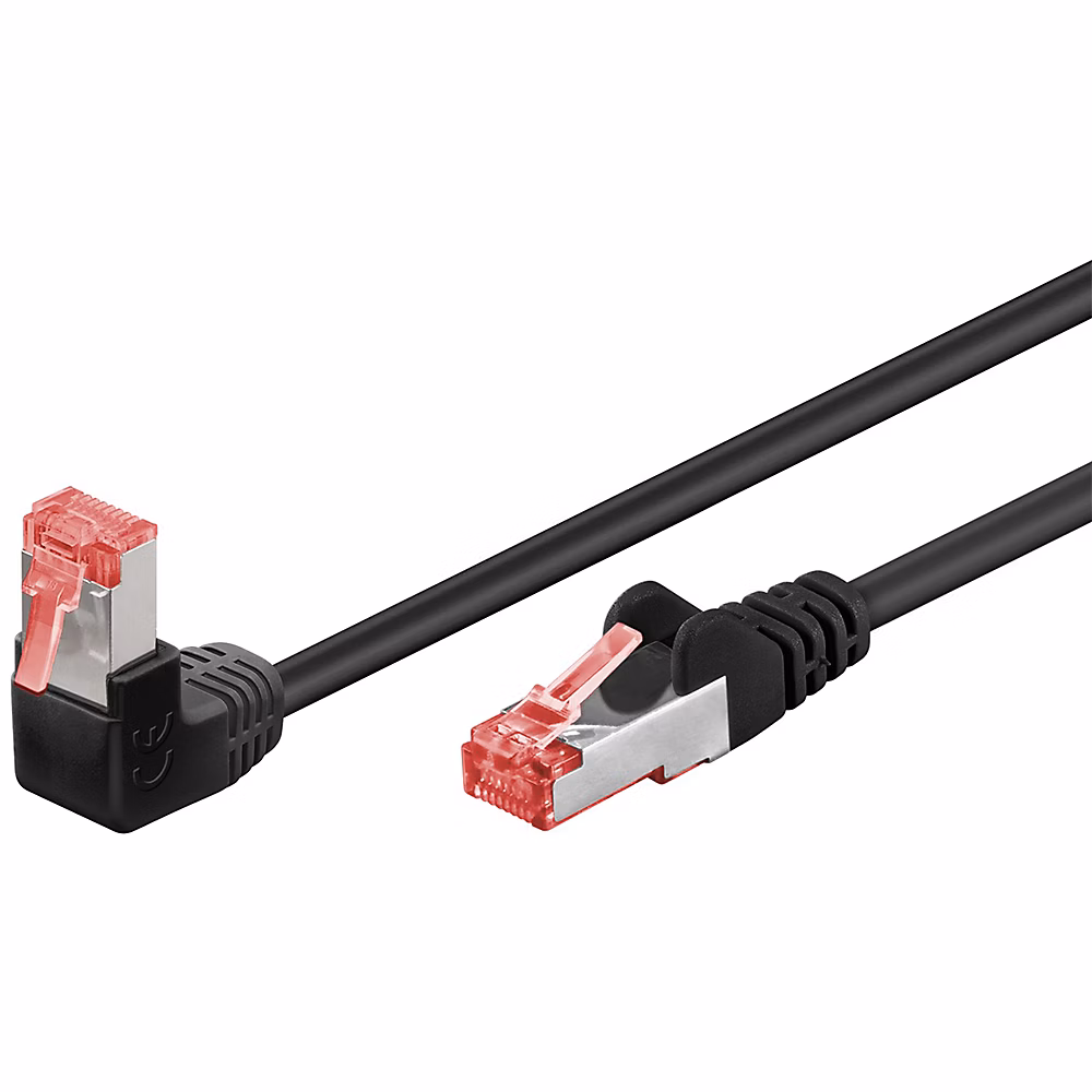 Réseau et téléphonie – Câble RJ45 Cat6 coudé surblindé 50cm GOOBAY