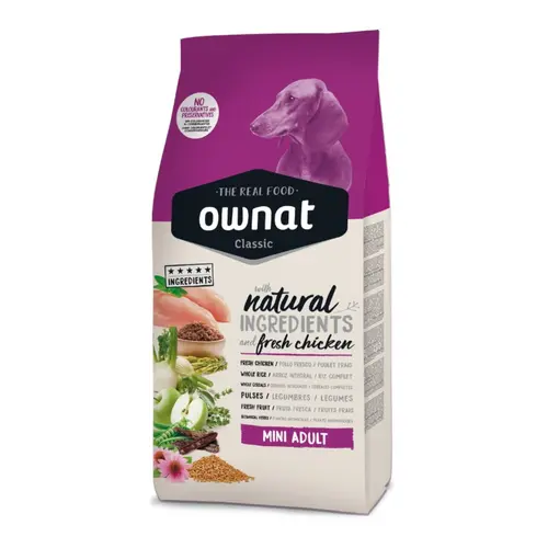 Croquette pour chien adulte de petite taille au poulet Ownat - 1,5 kg