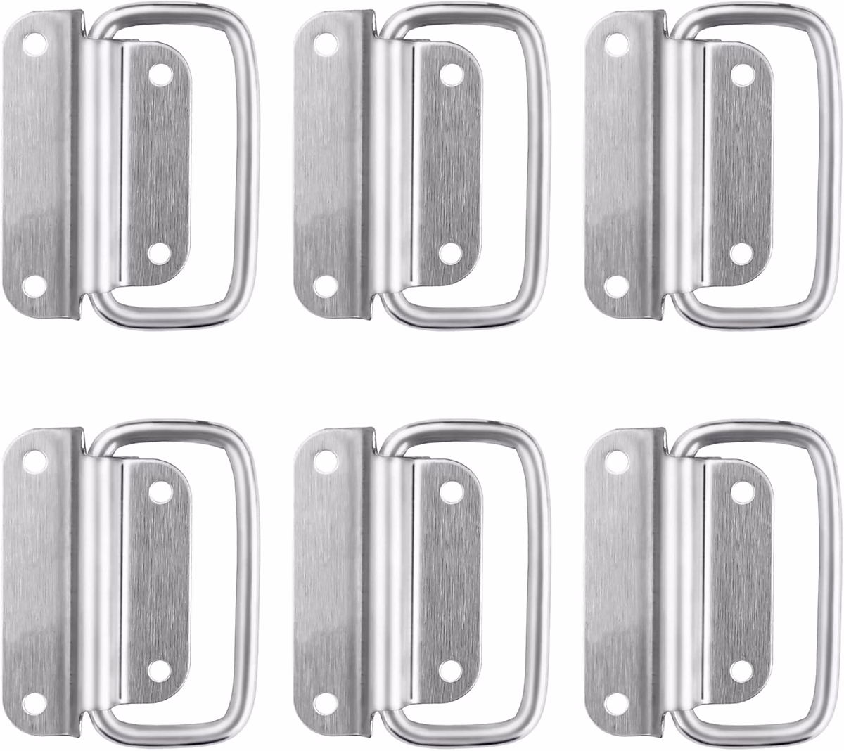 (L)6 Pcs Poignées Pliantes en Acier Inoxydable | Utilisé pour Toutes Sortes de Poignées de Boîte – Poignées de Boîte à outils