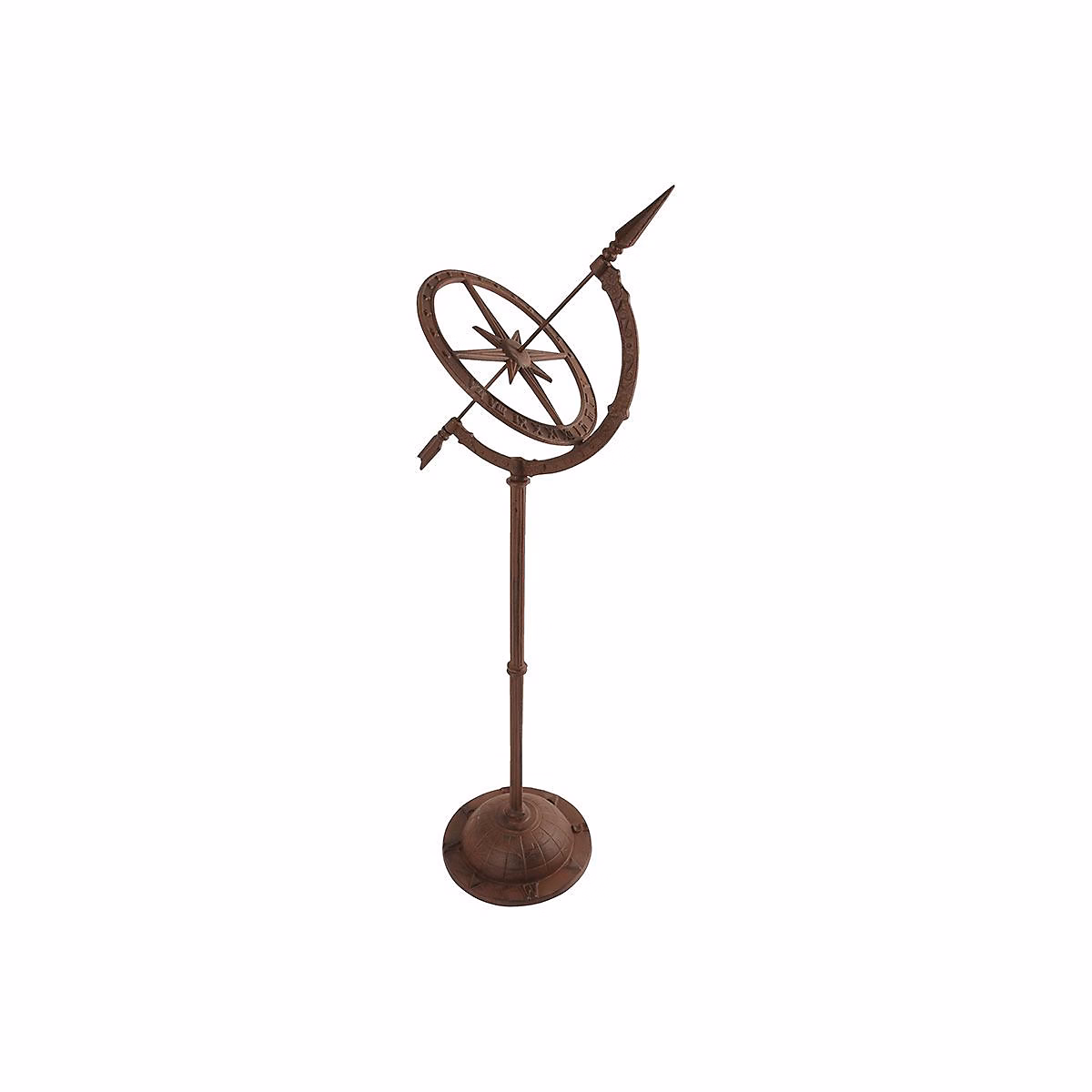 Décoration de jardin – Cadran solaire sur pied en fonte