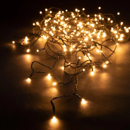 Guirlande lumineuse LED à lumière animée blanc chaud sur secteur 128 LED - 8 m