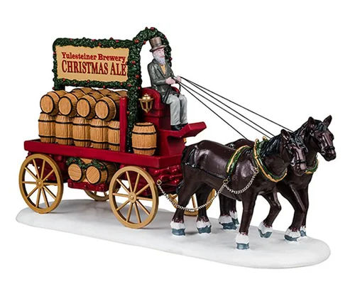Scénette pour Lemax Caddington village Livraison de bière de Noël