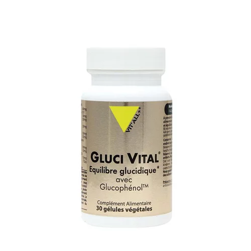 Complément alimentaire pour l’équilibre de la glycémie Vit’all+ Gluci Vital - 30 gélules