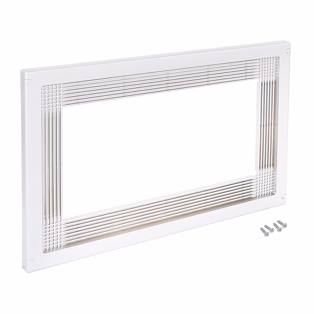 Emuca Cadre pour micro-ondes – à encastrer dans des éléments de cuisine, module 600mm, 600 × 400mm, Plastique, Blanc