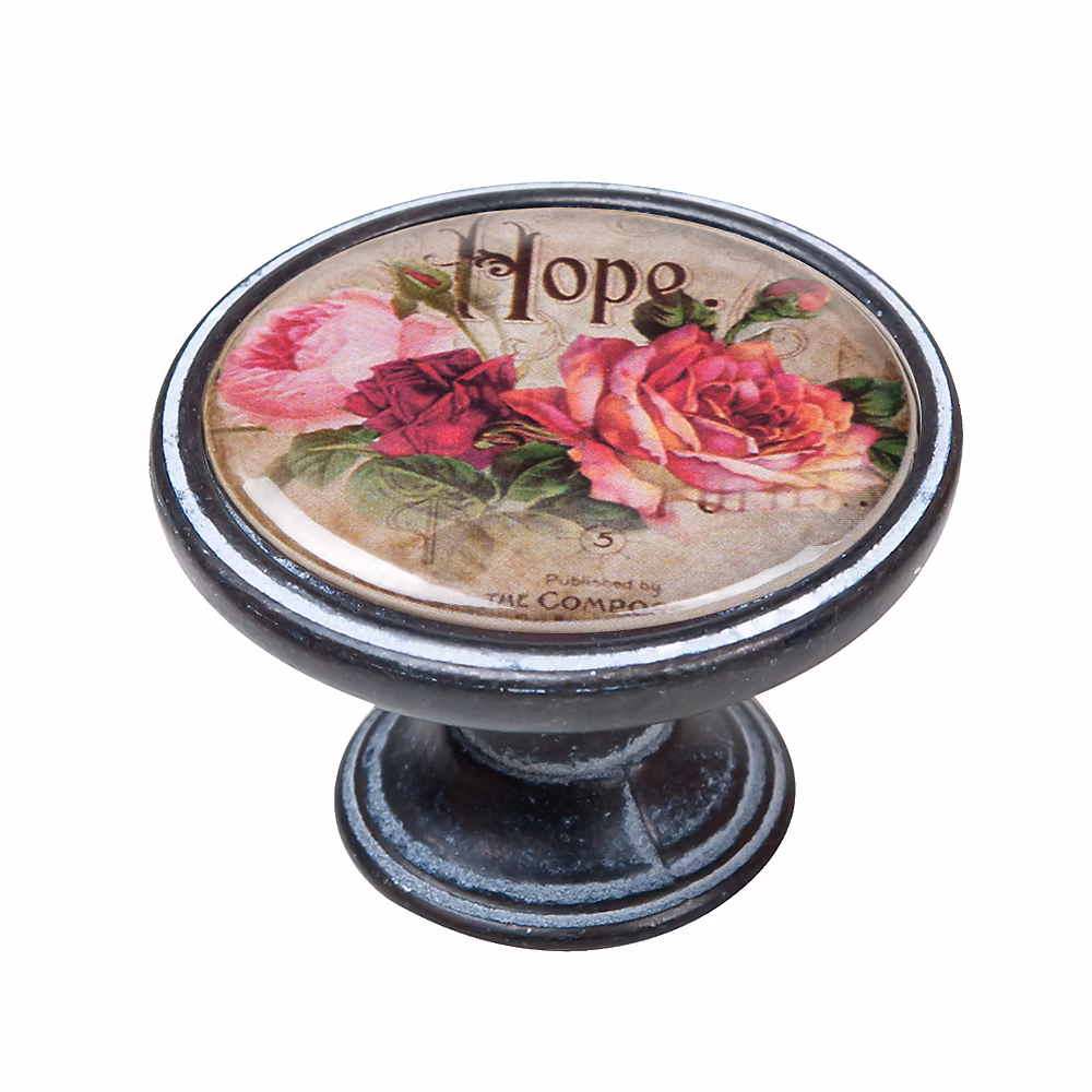 Bouton de meuble zamac diamètre 37 mm oxydé decapé rose 1 lot de 12 piéces – Réf. SRMTLXDAY4940352640