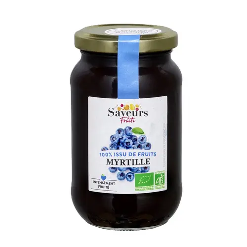 Préparation bio 100 % fruits myrtille sauvage Saveurs Attitudes - 310 g