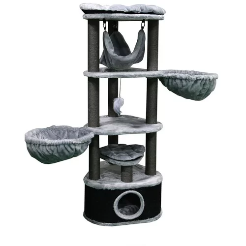 Arbre à chat avec panier et griffoir coloris gris Catharina Petrebels - 160 cm