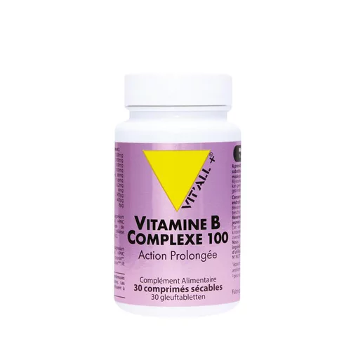 Complexe de vitamine B à action prolongée en boite de 30 comprimés