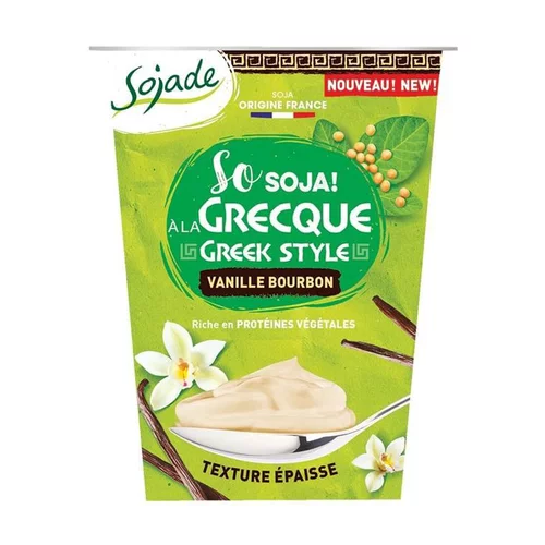 Dessert végétal bio So Soja Grecque à la vanille Sojade - 400 g