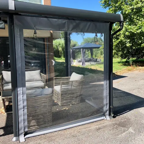 Fermeture PVC gauche pour pergola autoportante AZURA Couleurs du Monde