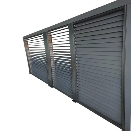 Ventelles pour pergola 3630 BI/PER 3660 BI coloris gris en aluminium - 2,19 x 3,4 m