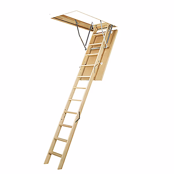 Echelle escamotable bois – Trémie de 60 × 120cm | Hauteur de 2.32 à 2.80m | LWS60120 | 2