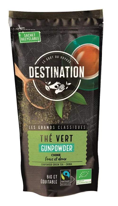 Thé vert nature gunpowder Destination - 100 g