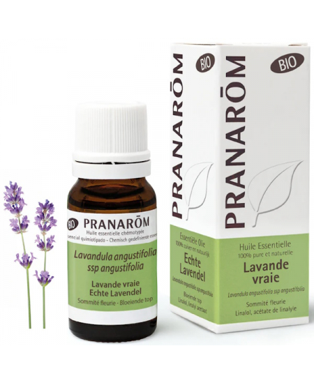 Pranarôm Lavande vraie Bio Flacon compte gouttes 10 ml