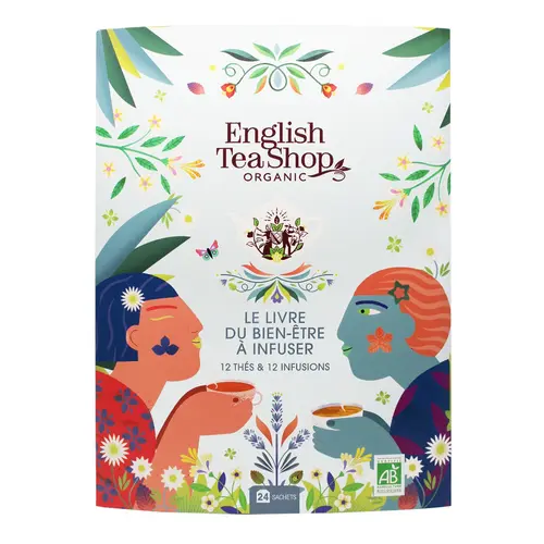 Coffret livre du bien-être à infuser avec thés et infusions English Tea Shop - 24 sachets