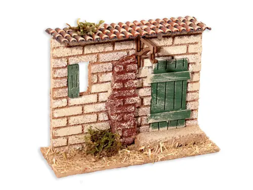 Décor de crèche de Noël façade maison Santons Escoffier - 6 x 5 x 12 cm