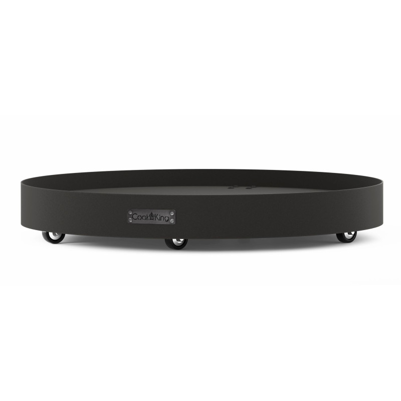 Base ronde pour Brasero avec pierres décoratives 100 cm – version mobile avec roulettes avec frein - Réf 111052